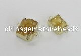 NGC512 15*16mm - 16*17mm freeform druzy agate connectors