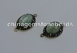 NGC5133 16*20mm oval amazonite gemstone gemstone connectors