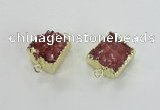 NGC514 15*16mm - 16*17mm freeform druzy agate connectors