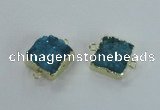 NGC515 15*16mm - 16*17mm freeform druzy agate connectors