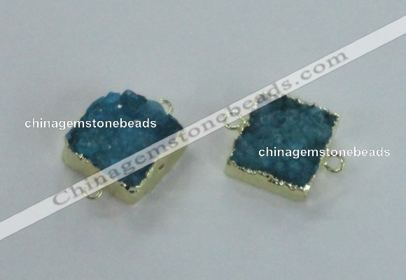 NGC515 15*16mm - 16*17mm freeform druzy agate connectors