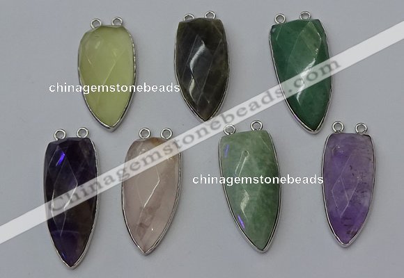 NGC5155 16*35mm - 18*40mm arrowhead mixed gemstone connectors