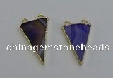 NGC5159 25*35mm - 30*40mm triangle agate gemstone connectors