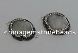 NGC5170 22*28mm - 24*30mm freeform druzy agate connectors