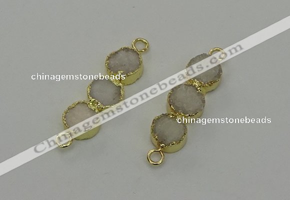 NGC5208 10*32mm druzy agate gemstone connectors wholesale