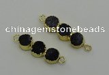 NGC5215 10*30mm druzy agate gemstone connectors wholesale