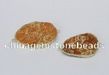 NGC523 20*30mm - 30*40mm freeform sea sediment jasper connectors