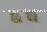 NGC5248 15mm - 16mm coin druzy agate connectors wholesale