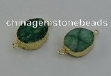 NGC5273 20*25mm - 20*30mm freeform druzy agate connectors