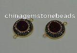 NGC5317 20mm - 22mm coin plated druzy agate connectors