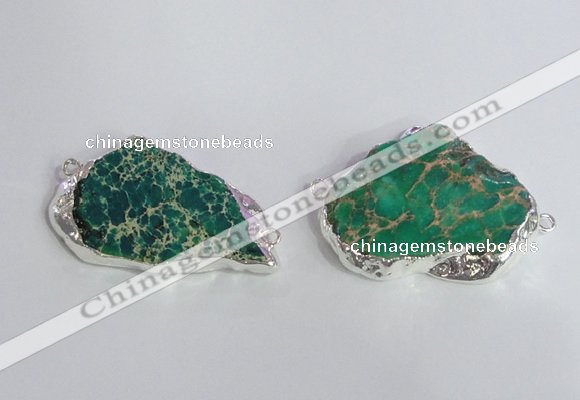 NGC534 20*30mm - 30*40mm freeform sea sediment jasper connectors
