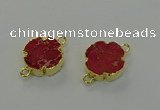 NGC5341 20mm flower sea sediment jasper connectors wholesale