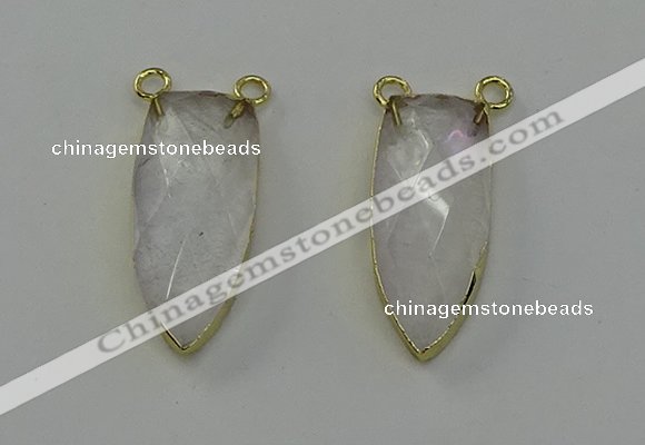 NGC5398 16*35mm - 18*40mm arrowhead white crystal connectors