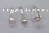 NGC540 10*35mm - 12*45mm faceted nuggets white crystal connectors