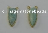 NGC5408 16*35mm - 18*40mm arrowhead amazonite connectors