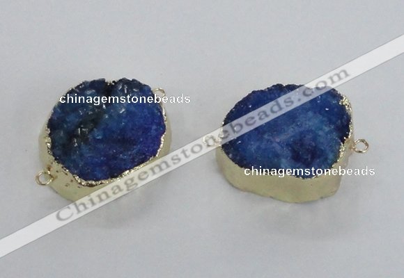 NGC550 22*30mm - 25*30mm freeform druzy agate connectors