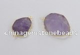 NGC554 18*25mm - 30*35mm freeform lavender amethyst  connectors