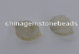 NGC560 18*25mm - 25*30mm freeform druzy agate connectors wholesale