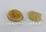 NGC561 18*25mm - 25*30mm freeform druzy agate connectors wholesale