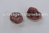 NGC563 18*25mm - 25*30mm freeform druzy agate connectors wholesale