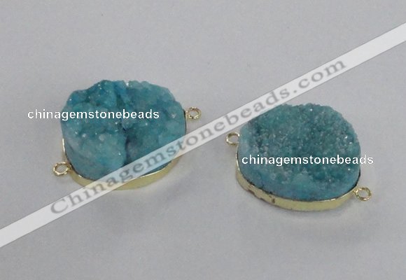 NGC564 18*25mm - 25*30mm freeform druzy agate connectors wholesale