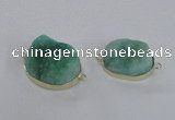 NGC565 18*25mm - 25*30mm freeform druzy agate connectors wholesale