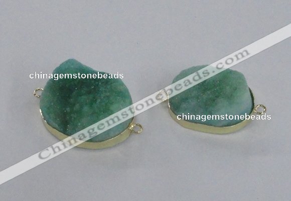 NGC565 18*25mm - 25*30mm freeform druzy agate connectors wholesale