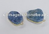 NGC566 18*25mm - 25*30mm freeform druzy agate connectors wholesale