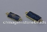 NGC5666 10*20mm - 11*22mm rectangle blue kyanite connectors