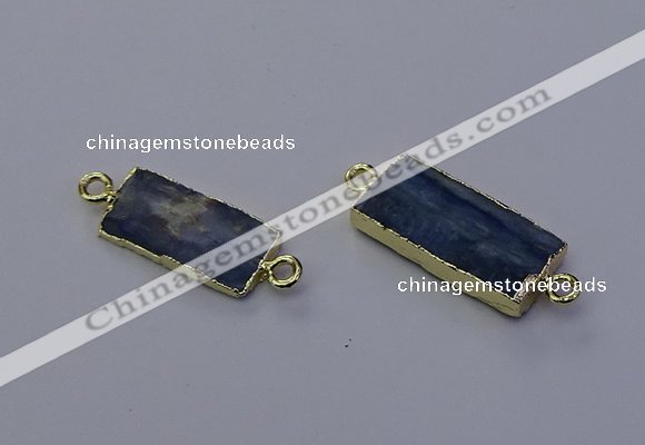 NGC5666 10*20mm - 11*22mm rectangle blue kyanite connectors