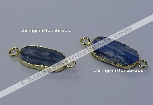 NGC5667 12*22mm - 14*24mm oval blue kyanite connectors