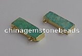 NGC5685 12*35mm rectangle amazonite connectors wholesale