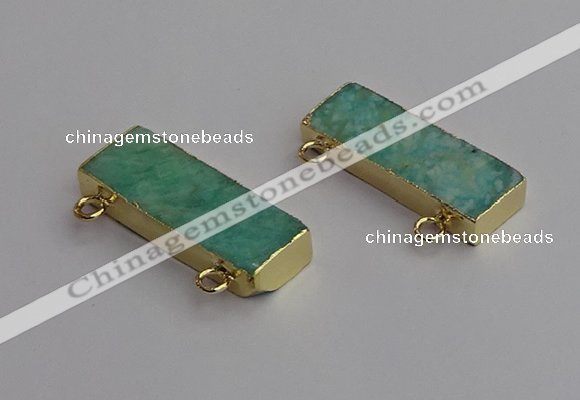 NGC5685 12*35mm rectangle amazonite connectors wholesale