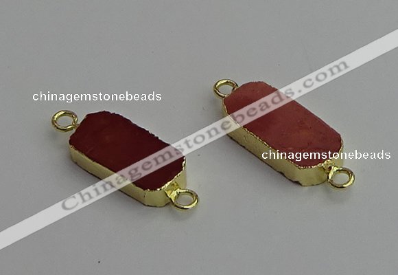 NGC5688 10*22mm - 10*25mm freeform mookaite gemstone connectors