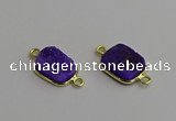 NGC5702 12*16mm rectangle druzy agate connectors wholesale