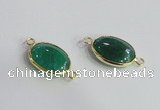 NGC572 13*18mm oval agate gemstone connectors wholesale