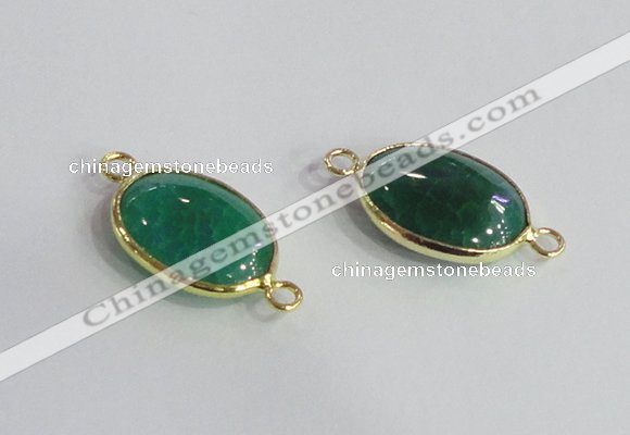 NGC572 13*18mm oval agate gemstone connectors wholesale