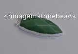 NGC5725 15*35mm - 16*45mm arrowhead green aventurine connectors