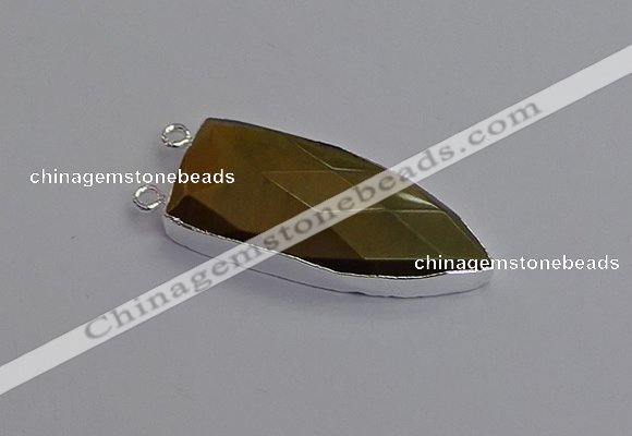 NGC5728 15*35mm - 16*45mm arrowhead yellow tiger eye connectors