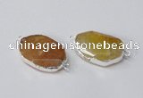 NGC575 18*25mm - 22*30mm freeform agate gemstone connectors