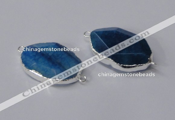 NGC578 18*25mm - 22*30mm freeform agate gemstone connectors