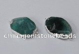 NGC579 18*25mm - 22*30mm freeform agate gemstone connectors