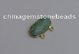 NGC5818 13*25mm faceted oval amazonite connectors wholesale