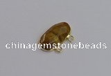 NGC5822 13*25mm faceted oval yellow tiger eye connectors wholesale