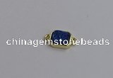 NGC5864 10*12mm rectangle plated druzy agate connectors wholesale