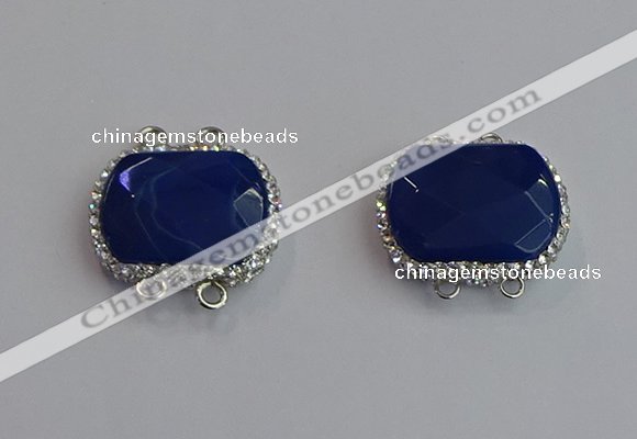 NGC5897 18*22mm freeform agate gemstone connectors wholesale