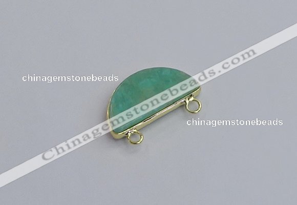 NGC5908 13*26mm moon amazonite gemstone connectors wholesale