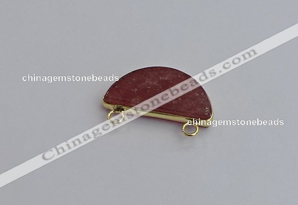 NGC5913 13*26mm moon mookaite gemstone connectors wholesale