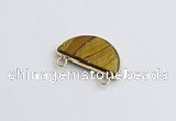 NGC5915 13*26mm moon yellow tiger eye connectors wholesale