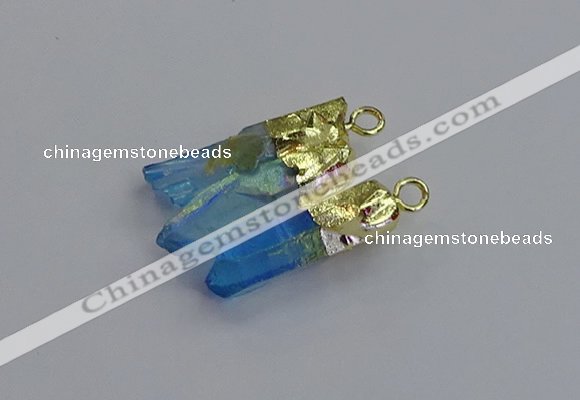 NGC5934 25*28mm - 30*32mm freeform plated white crystal connectors